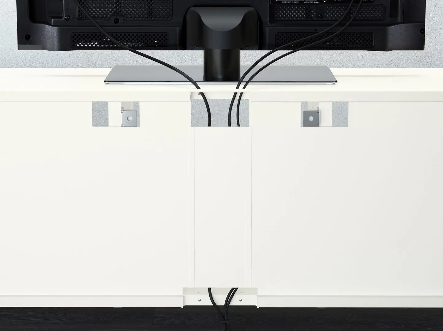 Living Ikea Besta/Smeviken/Ostvik sina sertar cu inchidere lina 300x42x231 (Alb) - 3