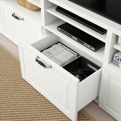 Living Ikea Besta/Smeviken/Ostvik sina sertar cu inchidere lina 300x42x231 (Alb) Thumb