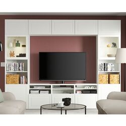 Living Ikea Besta/Smeviken/Ostvik sina sertar cu inchidere lina 300x42x231 (Alb) Thumb