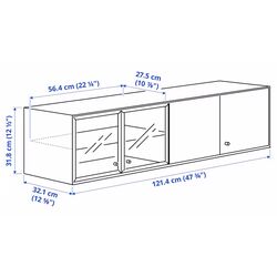 Living Ikea Boastad furnir 121x42 (Negru/Stejar) Thumb