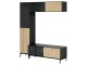 Living Ikea Boastad furnir 163x42x185 (Negru/Stejar)