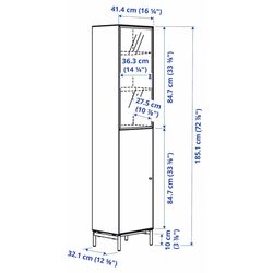 Living Ikea Boastad furnir 163x42x185 (Negru/Stejar) Thumb