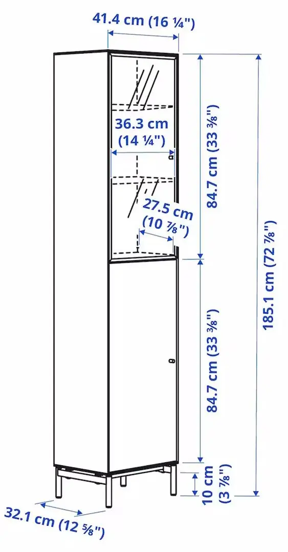 Living Ikea Boastad furnir 163x42x185 (Negru/Stejar)