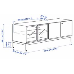Living Ikea Boastad furnir 163x42x185 (Negru/Stejar) Thumb