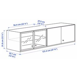 Living Ikea Boastad furnir 163x42x185 (Negru/Stejar) Thumb