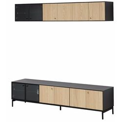 Living Ikea Boastad furnir 181x42 (Negru/Stejar) Thumb