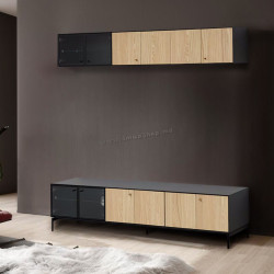 Гостиная Ikea Boastad шпон 181x42 (Черный/Дуб)