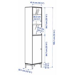 Living Ikea Boastad furnir 223x42x185 (Negru/Stejar) Thumb