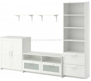 Living Ikea Brimnes/Bergshult 258x41x190 (Alb)