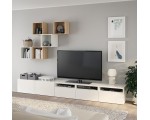 Living Ikea Eket 300x42x210 (Alb/Aspect Stejar Antichizat)