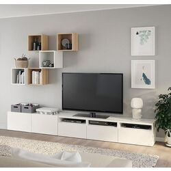 Living Ikea Eket 300x42x210 (Alb/Aspect Stejar Antichizat) Thumb