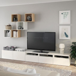 Гостиная Ikea Eket 300x42x210 (Белый/Под Дуб Беленый)