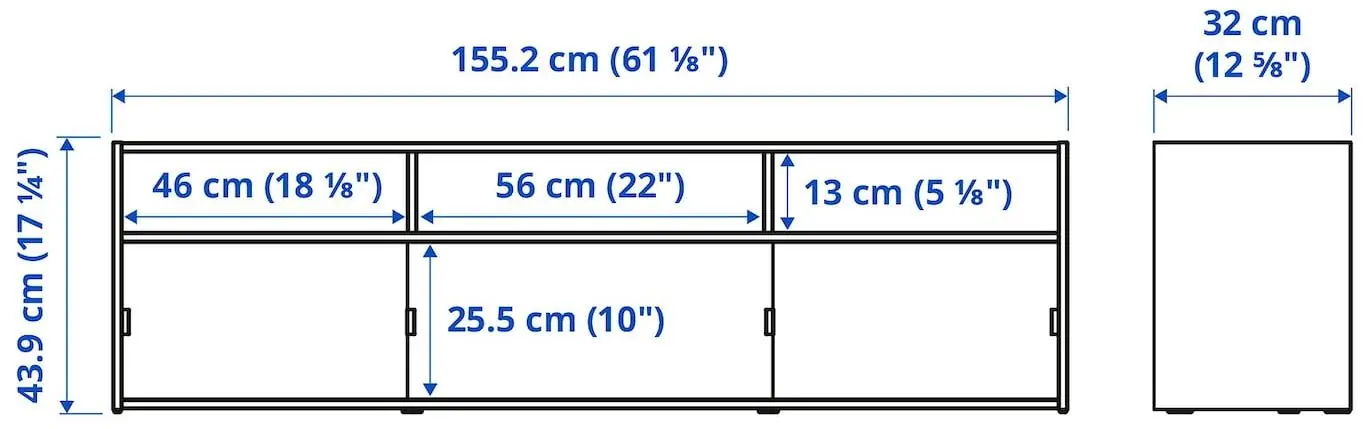 Living Ikea Havsta 215x32x96 (Gri)