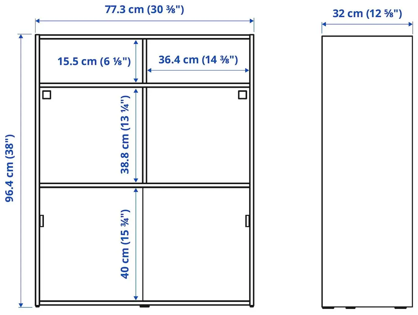 Living Ikea Havsta 233x32x96 (Gri)