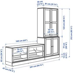 Living Ikea Havsta 241x47x212 (Alb) Thumb