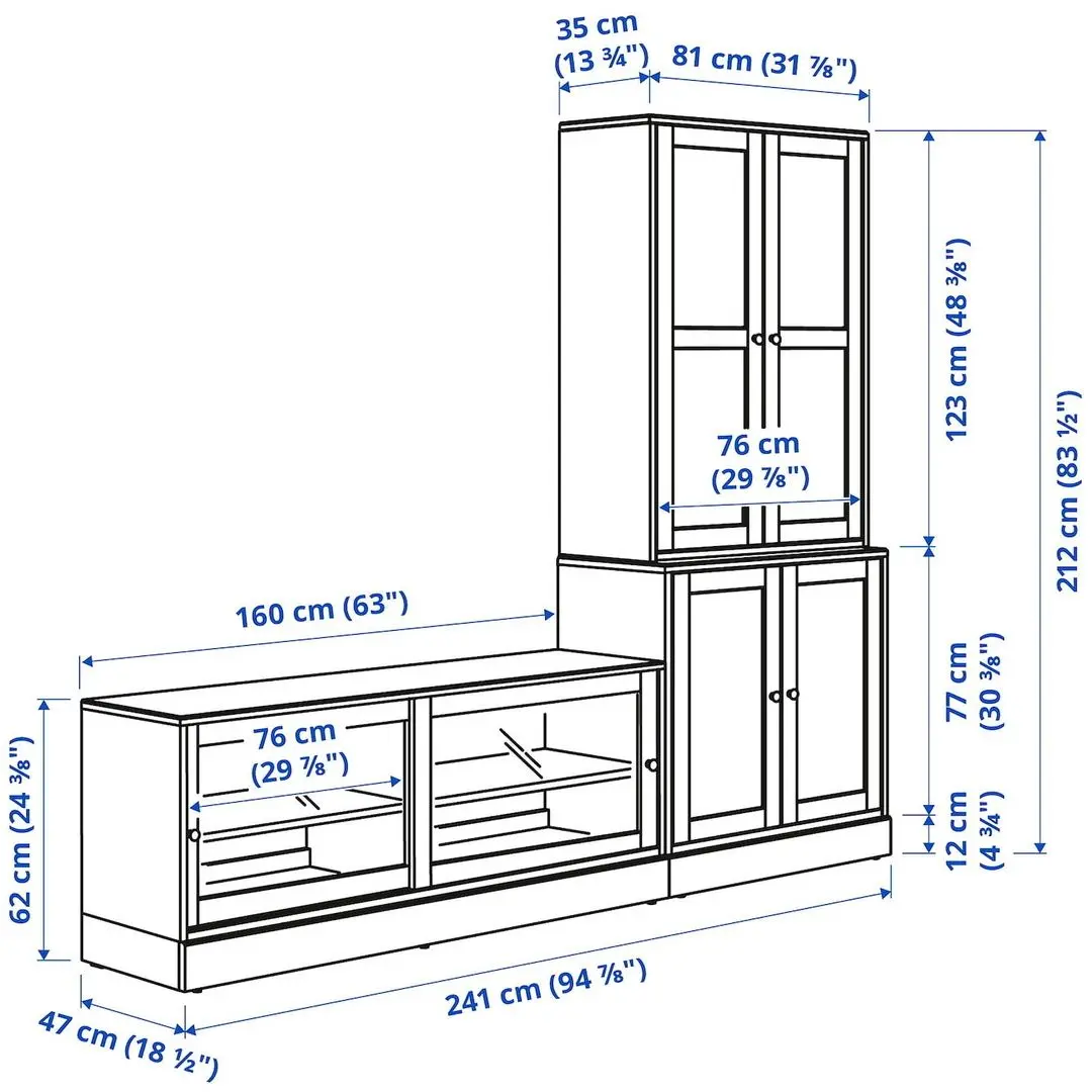 Living Ikea Havsta 241x47x212 (Alb)