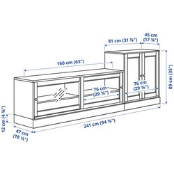 Living Ikea Havsta 241x47x89 (Alb) Thumb