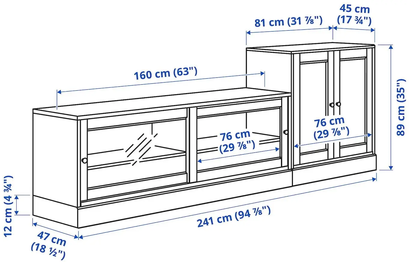 Living Ikea Havsta 241x47x89 (Alb)