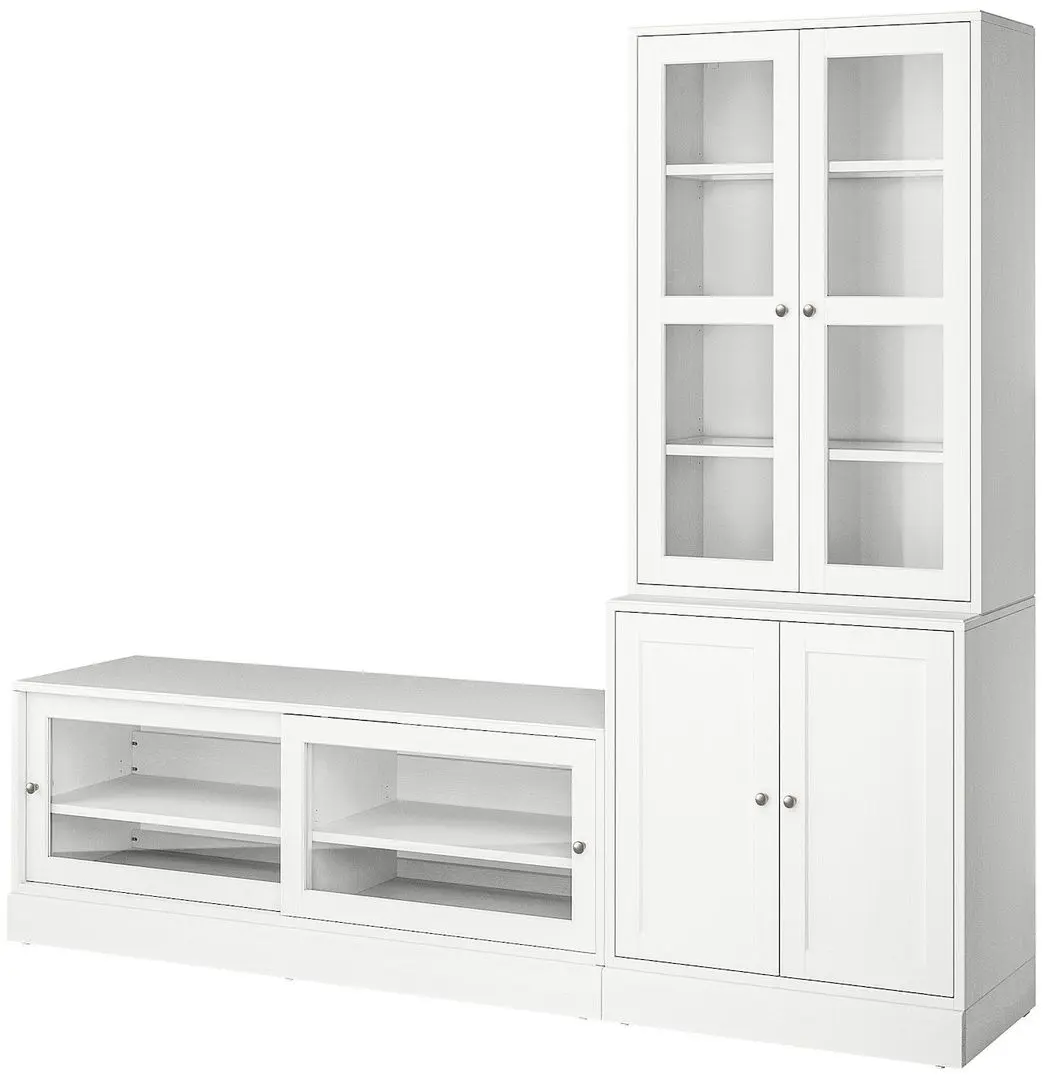 Living Ikea Havsta usi sticla 241x47x212 (Alb)
