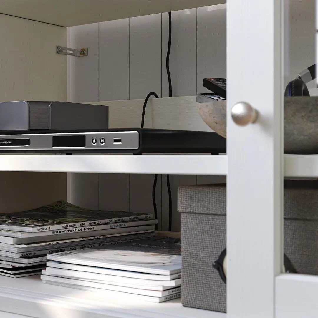 Living Ikea Havsta usi sticla 241x47x212 (Alb)