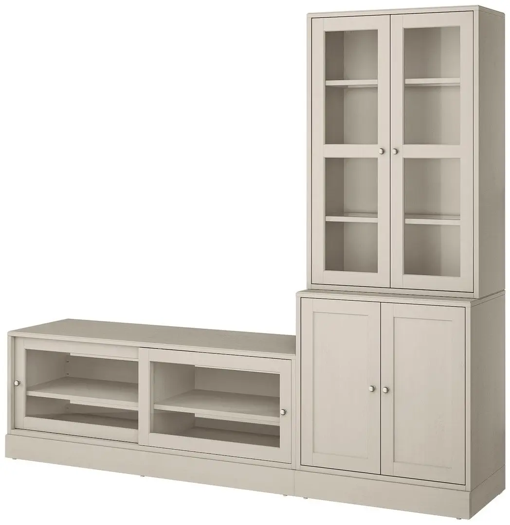 Living Ikea Havsta usi sticla 241x47x212 (Gri-bej)