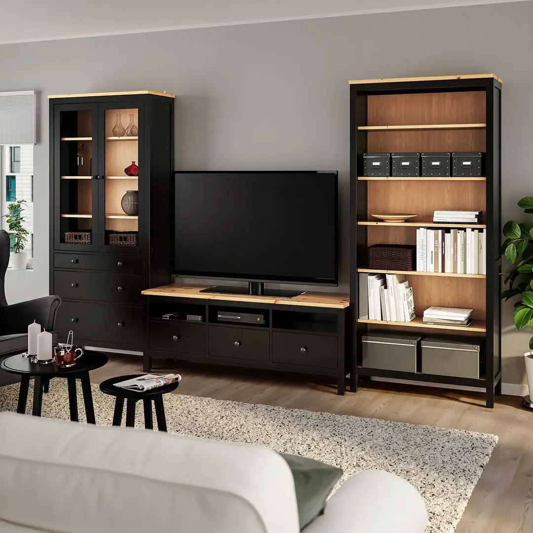 Living Ikea Hemnes 326x197 (Negru-maro/Maro-deschis)