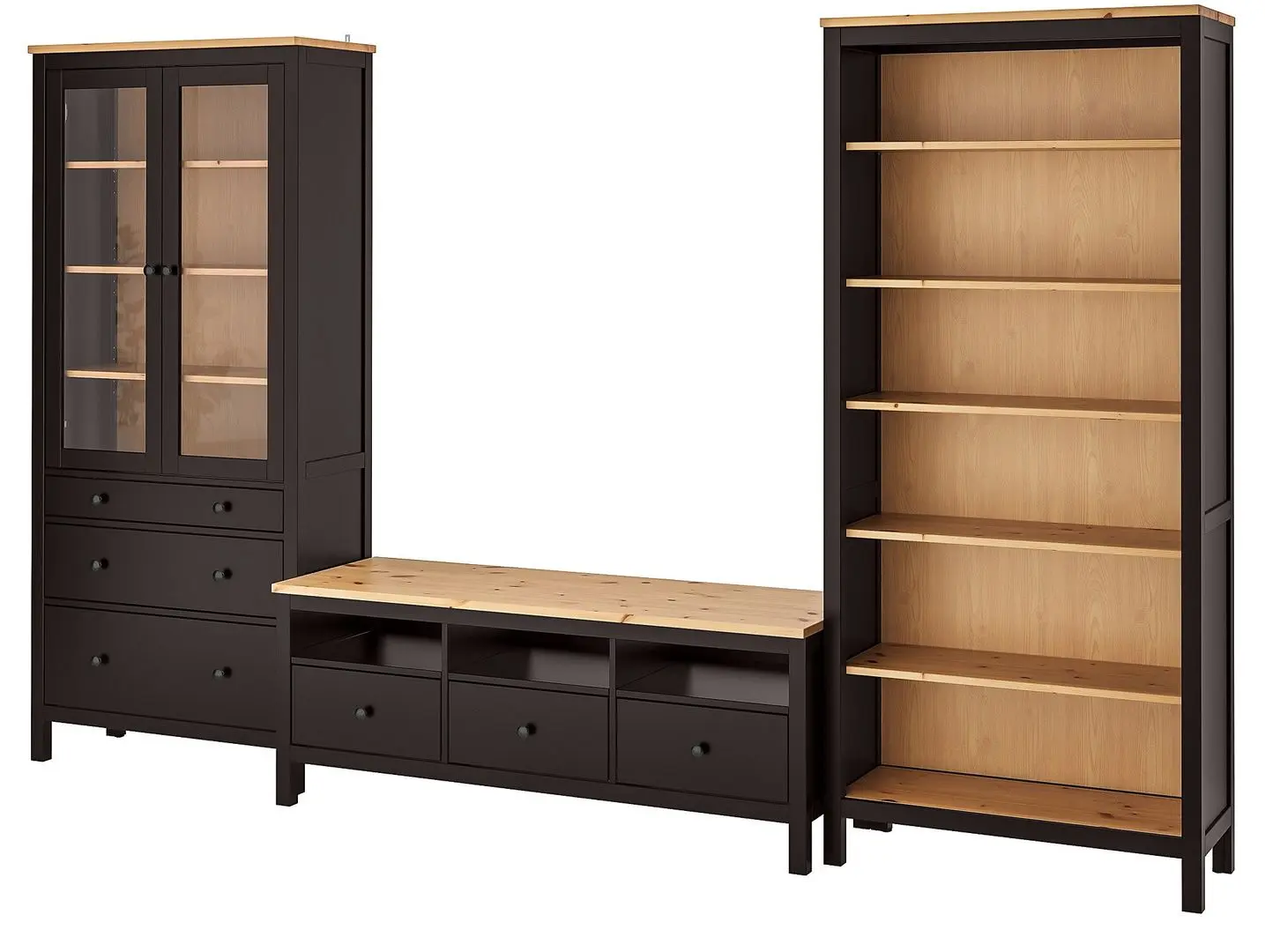 Living Ikea Hemnes 326x197 (Negru-maro/Maro-deschis)