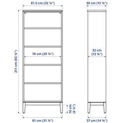 Гостиная Ikea Idanas со стеклом 325x40x211 (Белый) Thumb