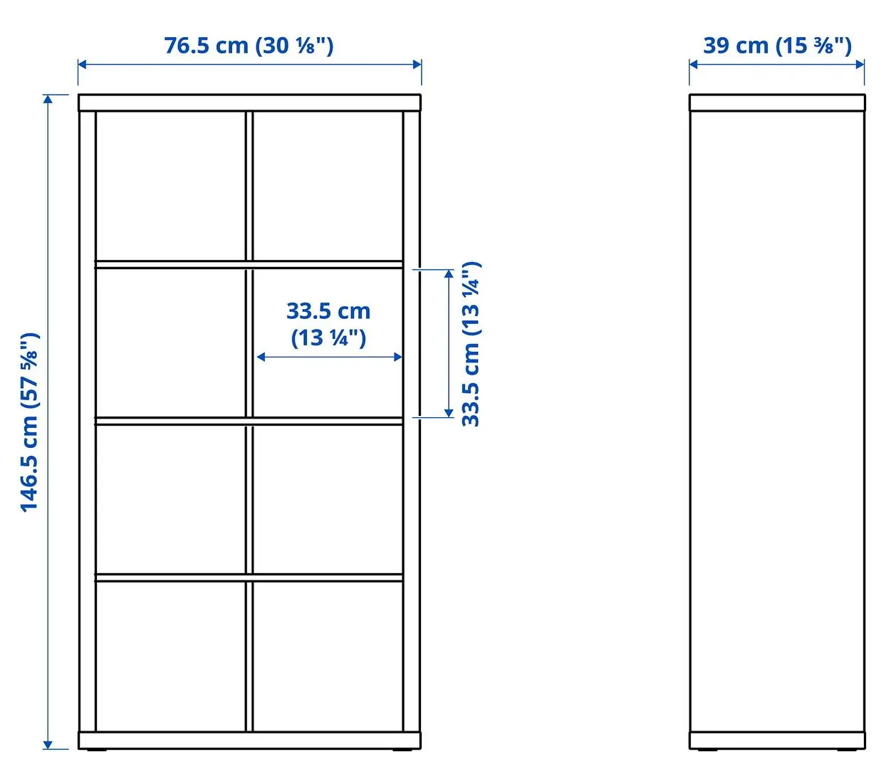 Living Ikea Kallax/Lack 224x39x147 (Alb)