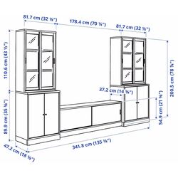 Living Ikea Tonstad frunir/sticla transparenta 342x47x201 (Stejar) Thumb