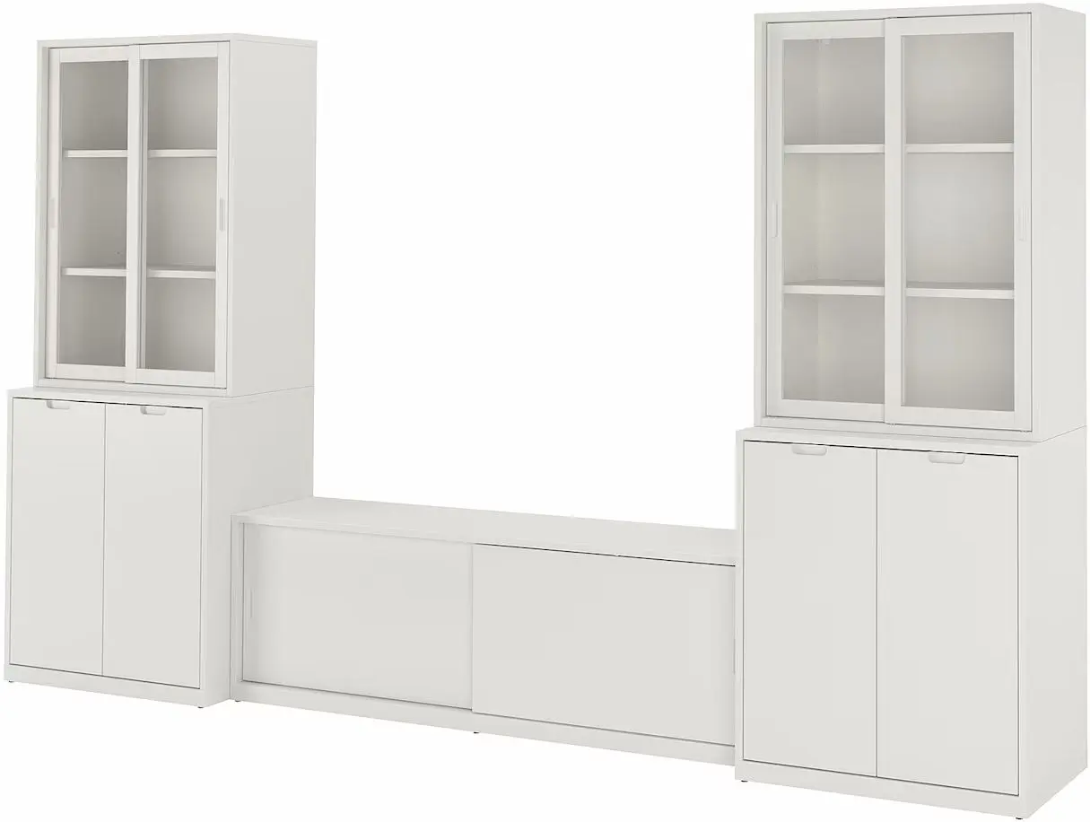 Living Ikea Tonstad usi sticla 339x47x201 (Alb)