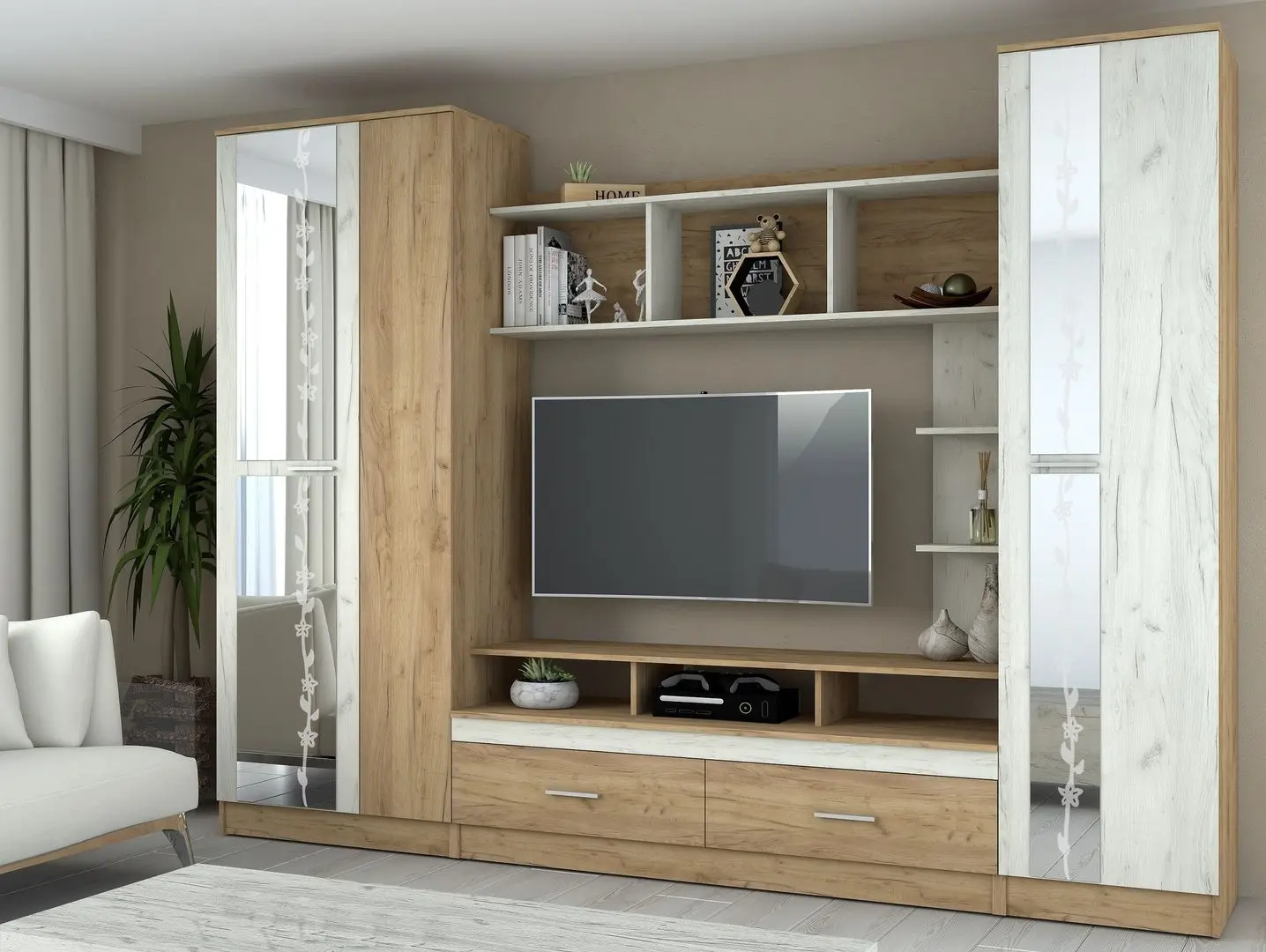 Living Marcel Prod Atlantida RO 2.8m (Craft Oak Golden/Craft Oak White)