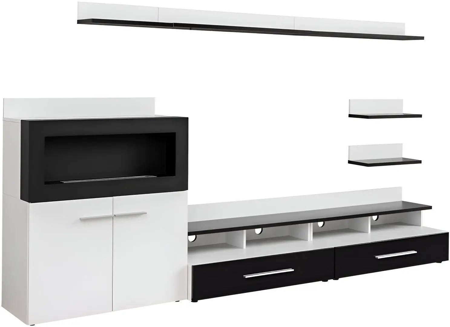 Гостиная Marcel Prod Camino 2.9m (White Gloss/Black Gloss)