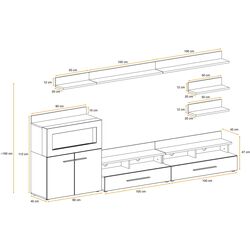 Гостиная Marcel Prod Camino 2.9m (White Gloss/Black Gloss) Thumb