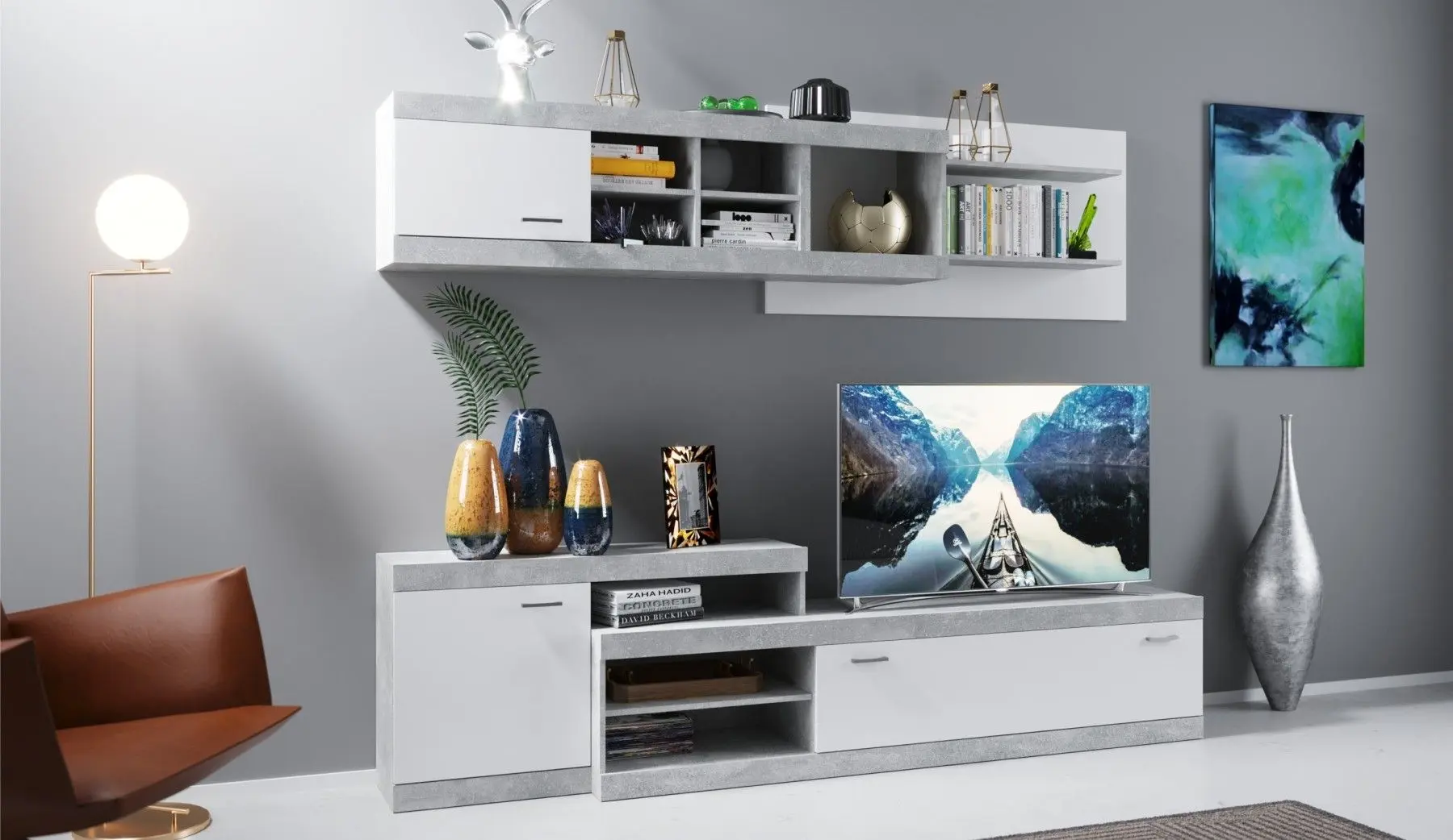 Living Marcel Prod Domino 2.5m (Gray/White)