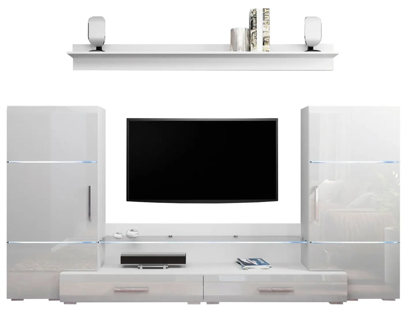 Гостиная Marcel Prod Domino 2.8м (White Gloss/White)