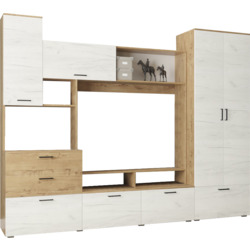 Гостиная Marcel Prod Dusea 2.5м (Craft Oak Golden/Craft Oak White) Thumb
