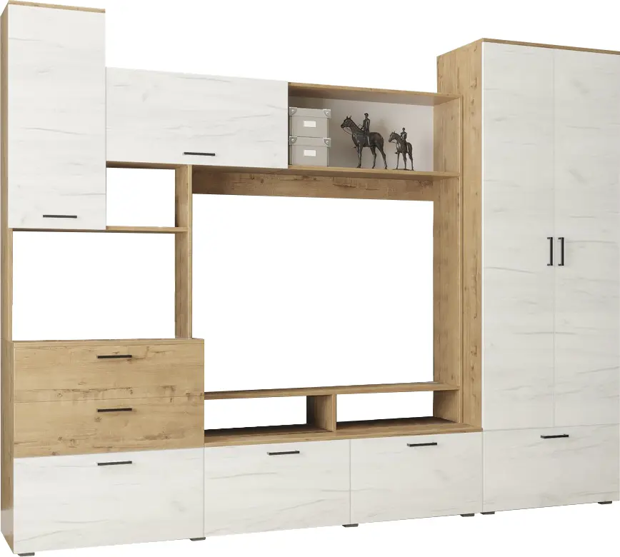 Гостиная Marcel Prod Dusea 2.5м (Craft Oak Golden/Craft Oak White) - 2