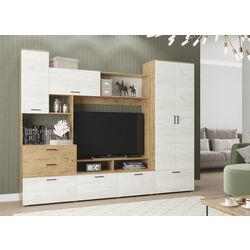 Гостиная Marcel Prod Dusea 2.5м (Craft Oak Golden/Craft Oak White) Thumb