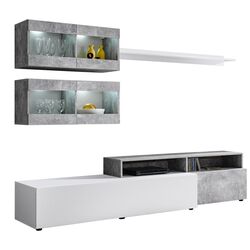 Гостиная Marcel Prod Light 2.1m (White Gloss/Gray) Thumb