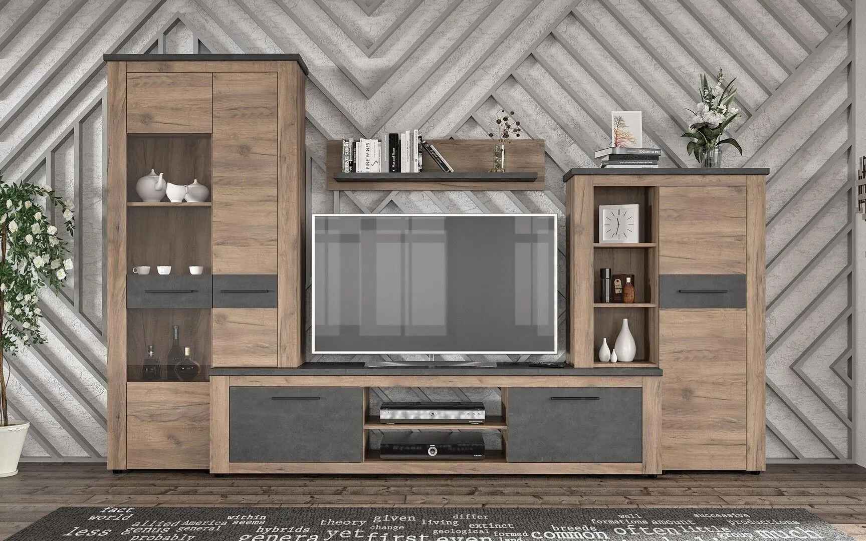 Гостиная Marcel Prod Montreal 3.2m (Craft Tobacco Oak/Matera)