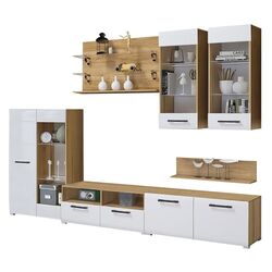 Living Marcel Prod New Nensi 3 2.8m (Craft Oak Golden/White Gloss) Thumb