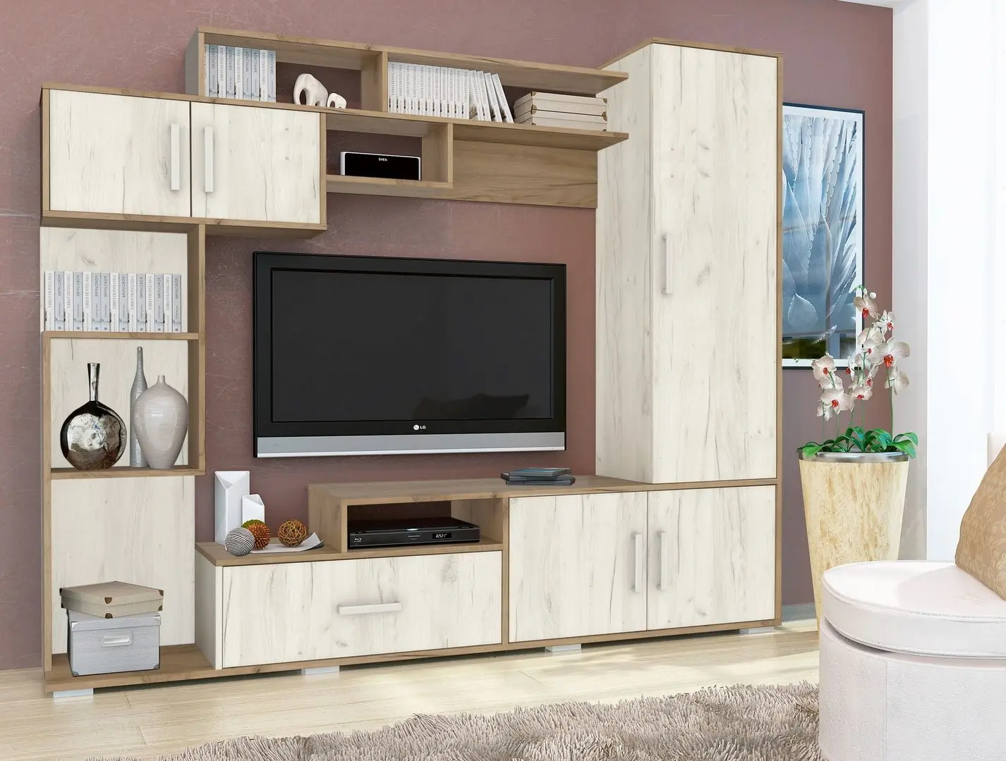 Living Marcel Prod Pekin 2.1m (Craft Oak Golden/Craft Oak White)