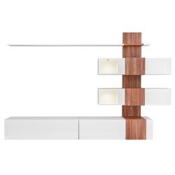 Гостиная Marcel Prod Quill 2.5м (White Gloss/Walnut) Thumb