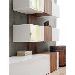 Гостиная Marcel Prod Quill 2.5м (White Gloss/Walnut) Thumb