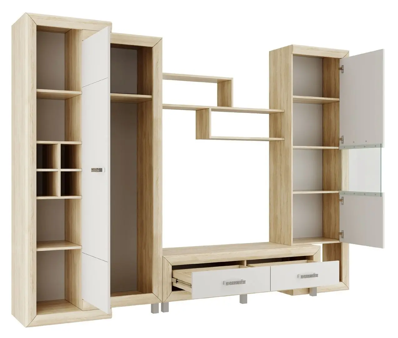 Гостиная Marcel Prod Sicilia 2.6m (White Gloss/Sonoma Oak)