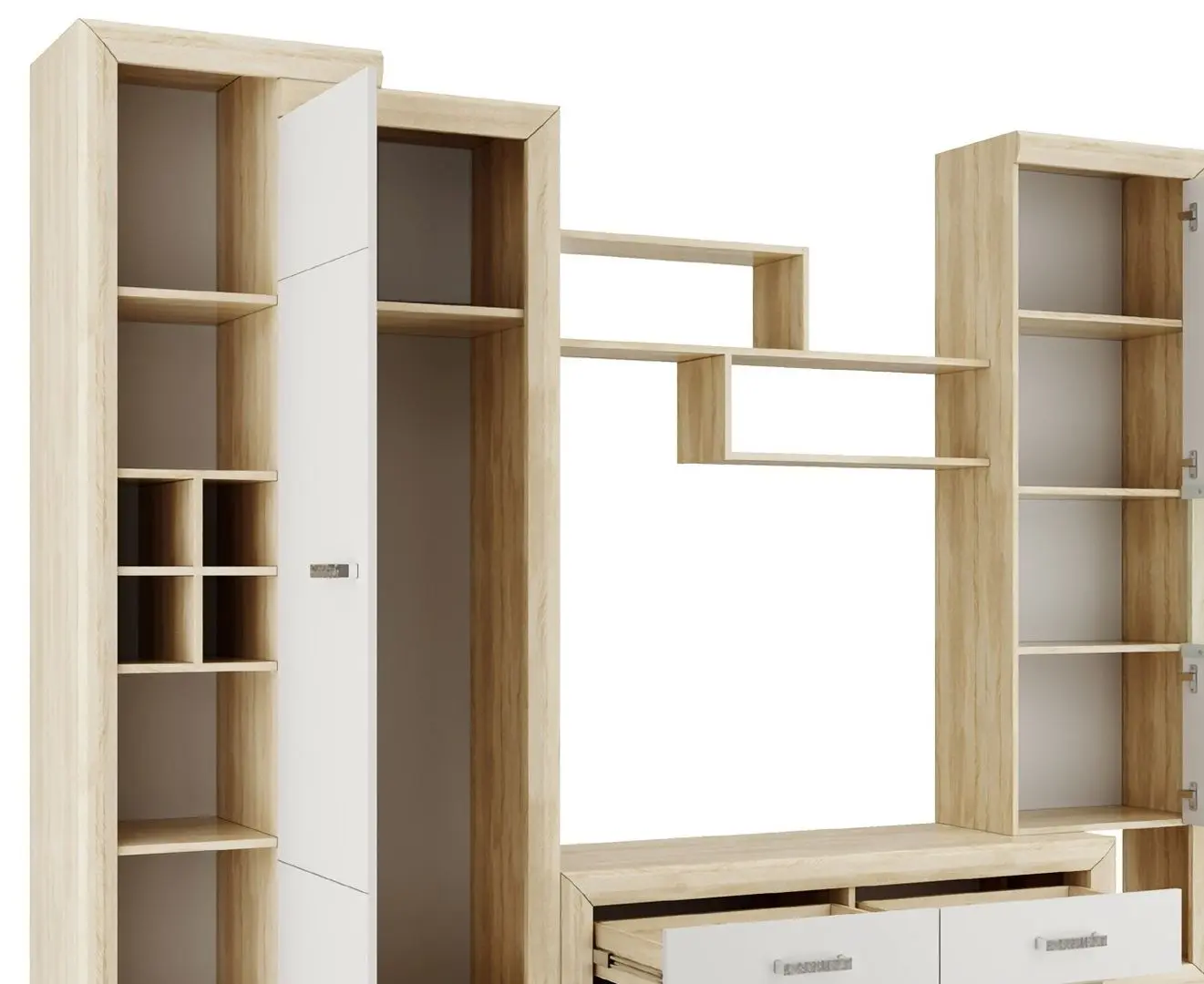 Гостиная Marcel Prod Sicilia 2.6m (White Gloss/Sonoma Oak)