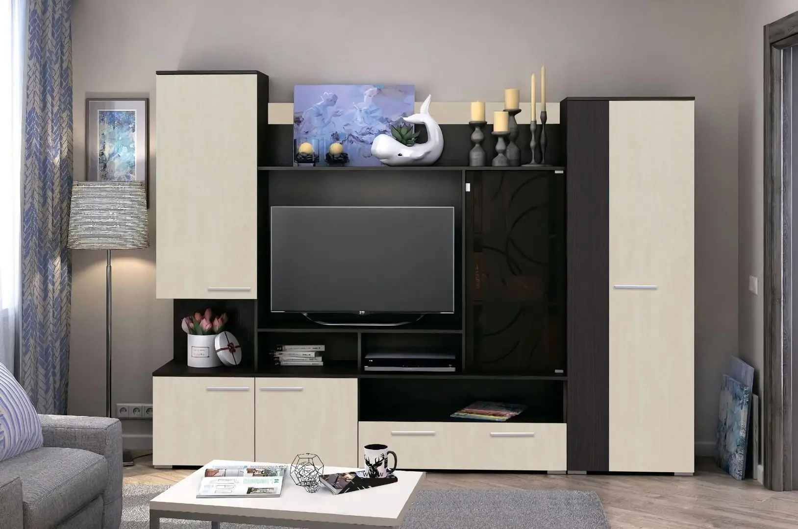 Гостиная Marcel Prod Siena 2.6м (Wenge/Birch)