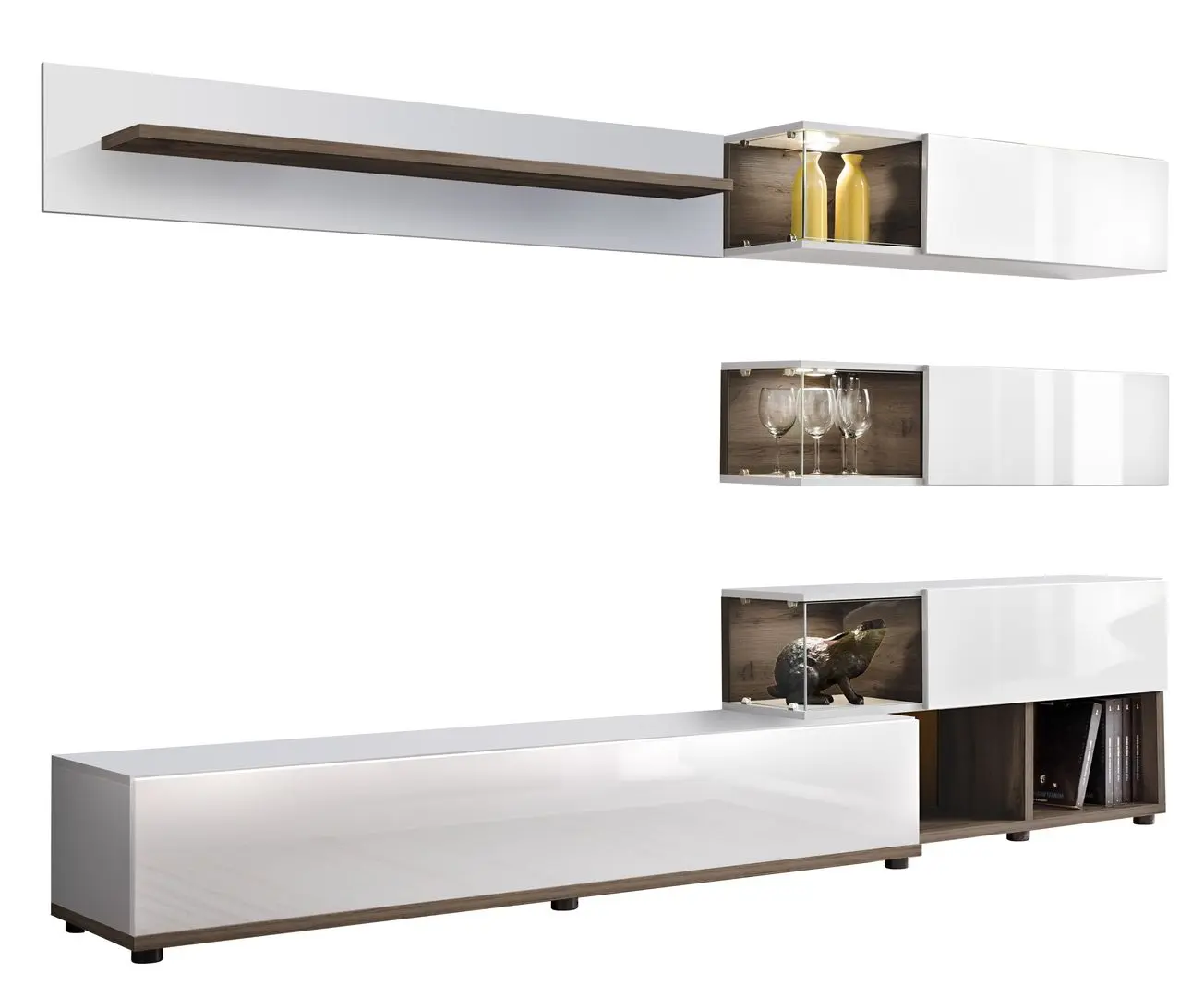 Гостиная Marcel Prod Silk 2.4м (White Gloss/White)