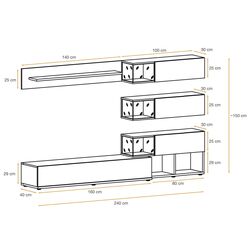 Гостиная Marcel Prod Silk 2.4м (White Gloss/White) Thumb